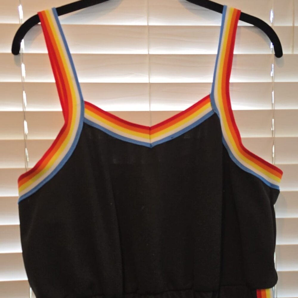 ✨ Retro Vibes! Pride Rainbow Trim Romper ✨‎